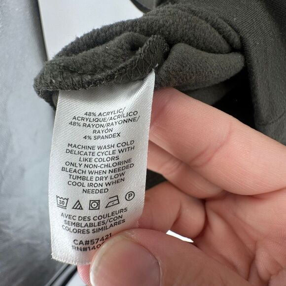 Lou & Grey Signature soft Wetland Green V-Neck Poncho Sweater Knit Top Size XS - Picture 8 of 12